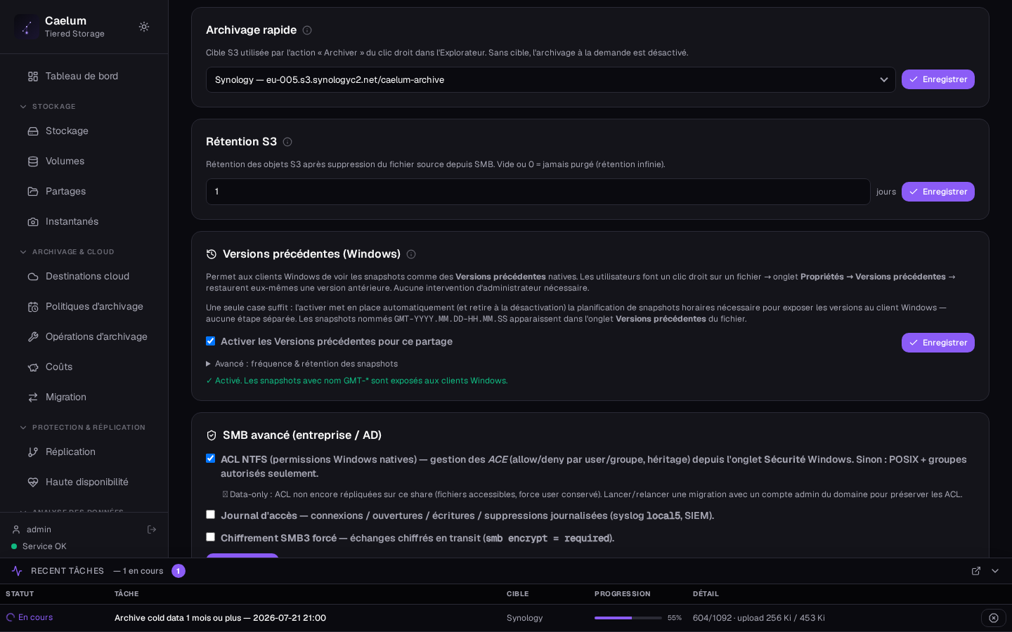 Versions précédentes (une case)
